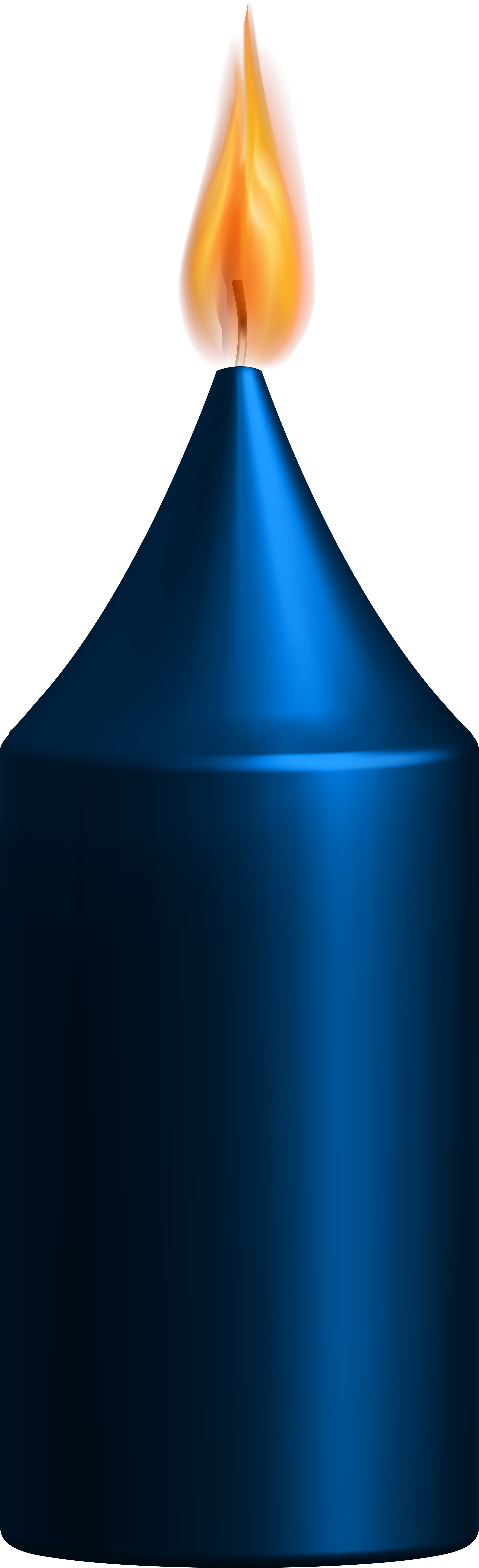 Blue Candle Png Clip Art - Vase (2568x7940)