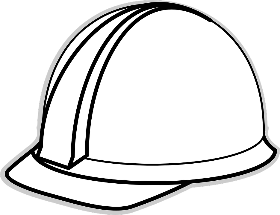 Helmet Clipart Construction Worker - Hats Of Community Helpers (935x720)