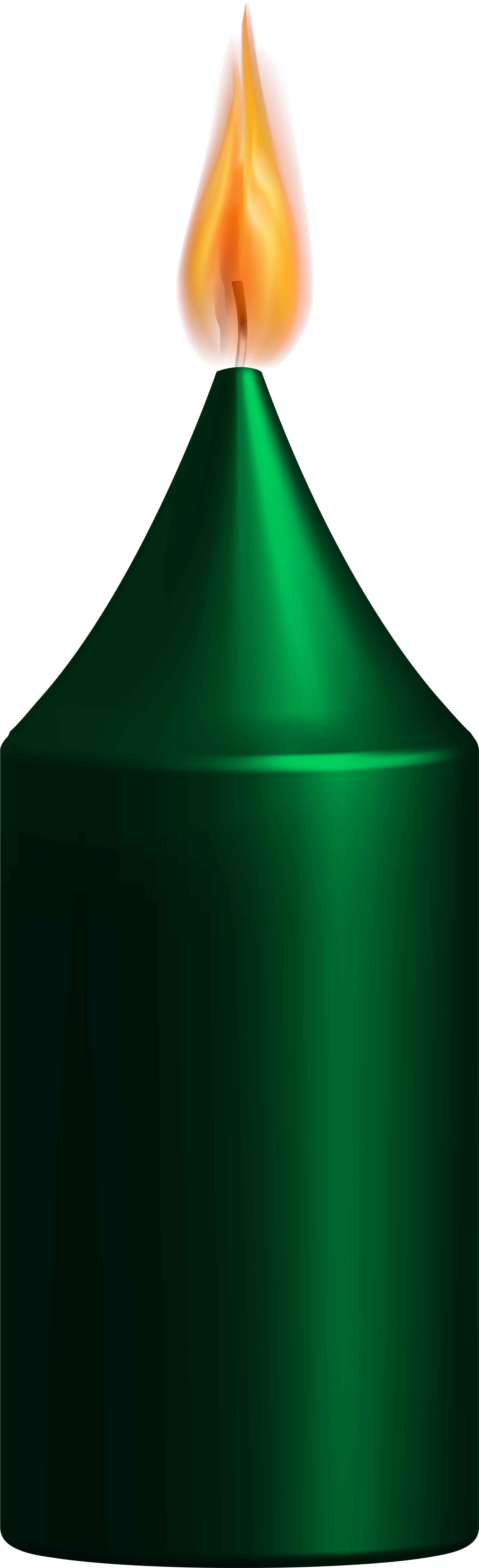 Green Candle Png Clip Art - Clip Art (2599x8000)