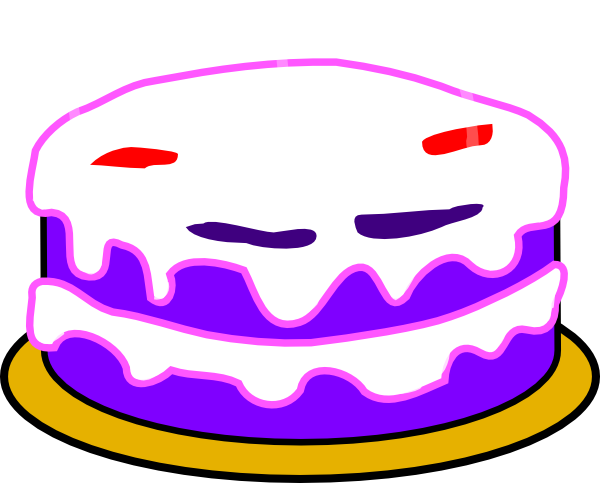 Clipart - Birthday Cake Clip Art (600x483)