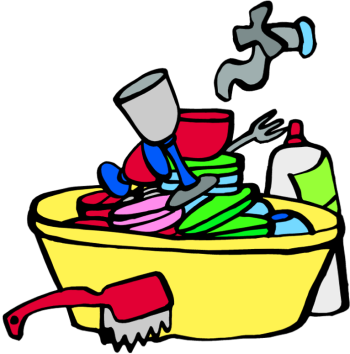 Dirty Dishes Clipart Cliparts Co - Dirty Dishes In Dishwasher (350x354)