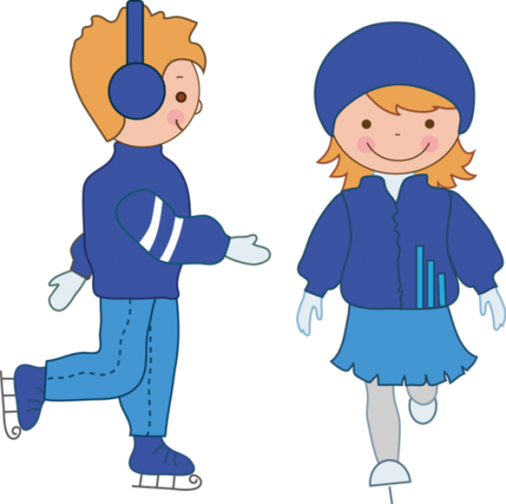 Ice Skating Ice Skates Figure Skating Ice Rink Clip - Clipart Boy Ice Skating (1333x1327)