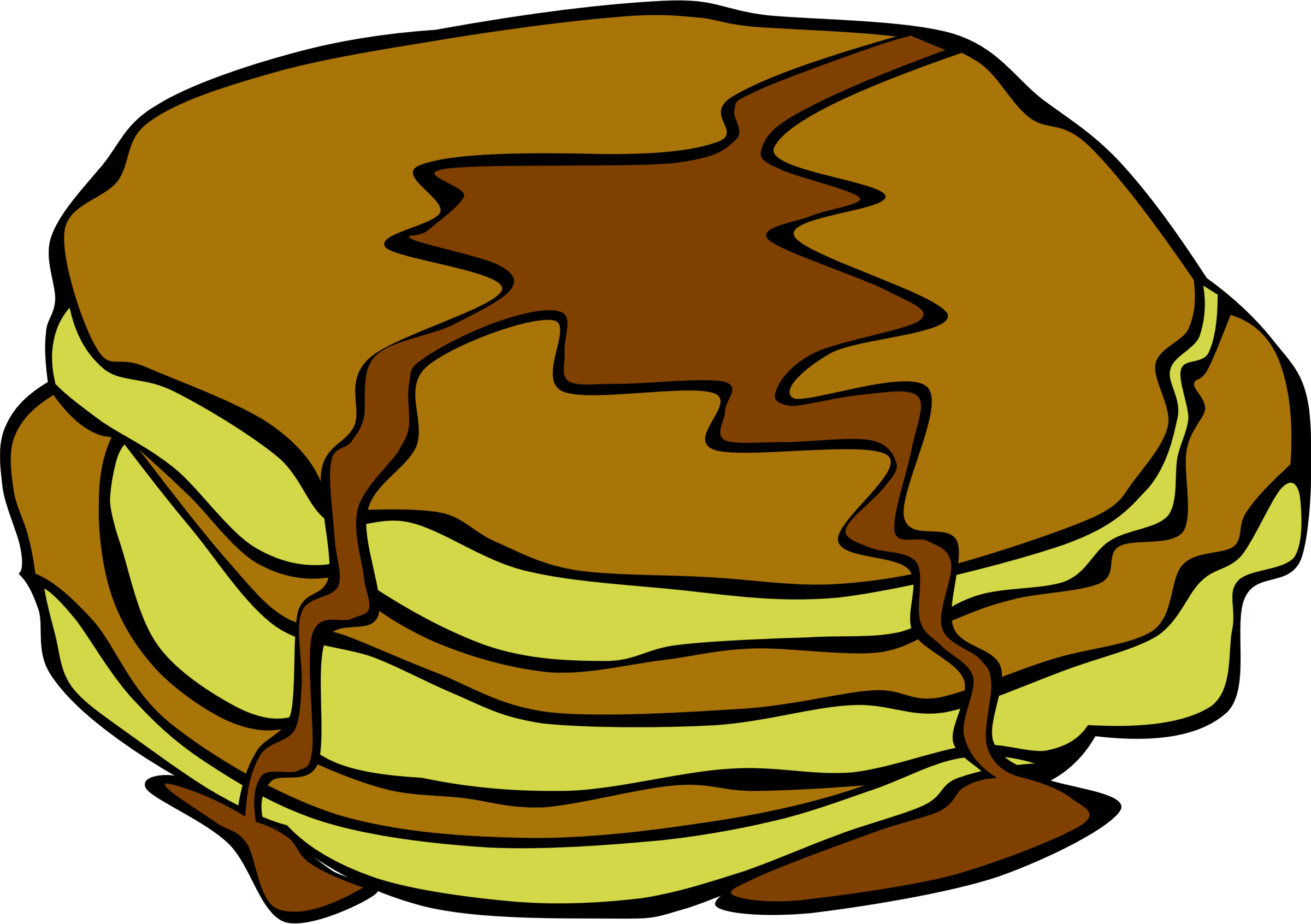Clipart - Pancakes Clip Art (3000x2111)
