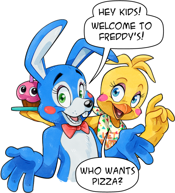 Fnaf2's Toy Bonnie And Toy Chica By Catbeecache - Bonnie And Toy Bonnie (640x664)