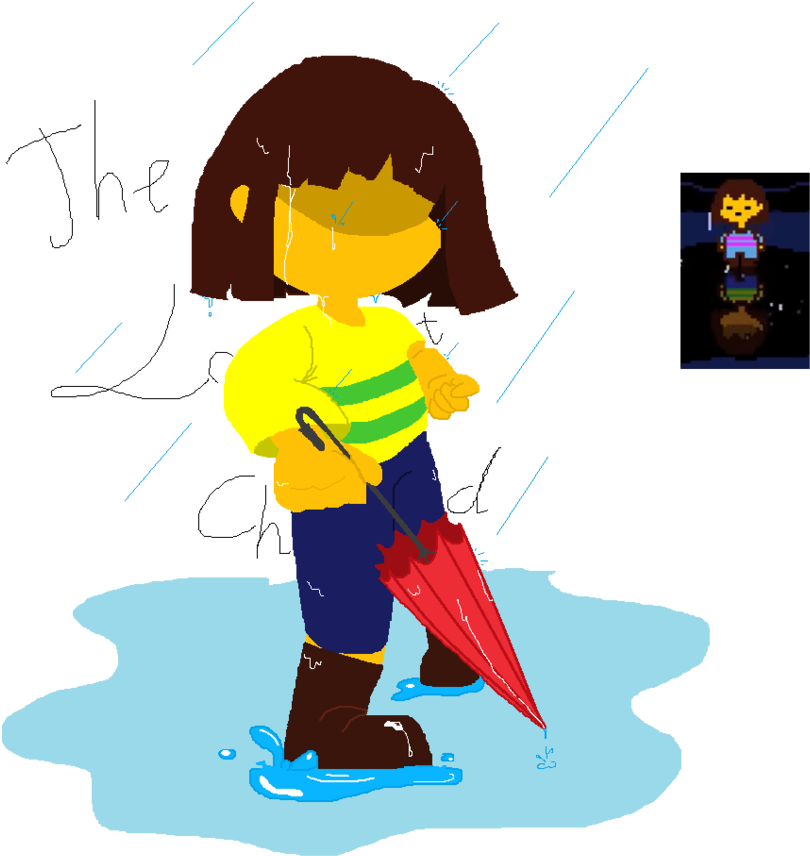 The Lost Child By Art In Heart4va - Undertale Unused Child (870x919)