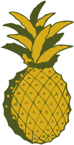 Pineapple Png Pineapple Yellowish Green Png Image - Clip Art (256x495)