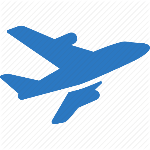Aircraft Symbol 3 Icons - Plane Blue Icon Png (512x512)