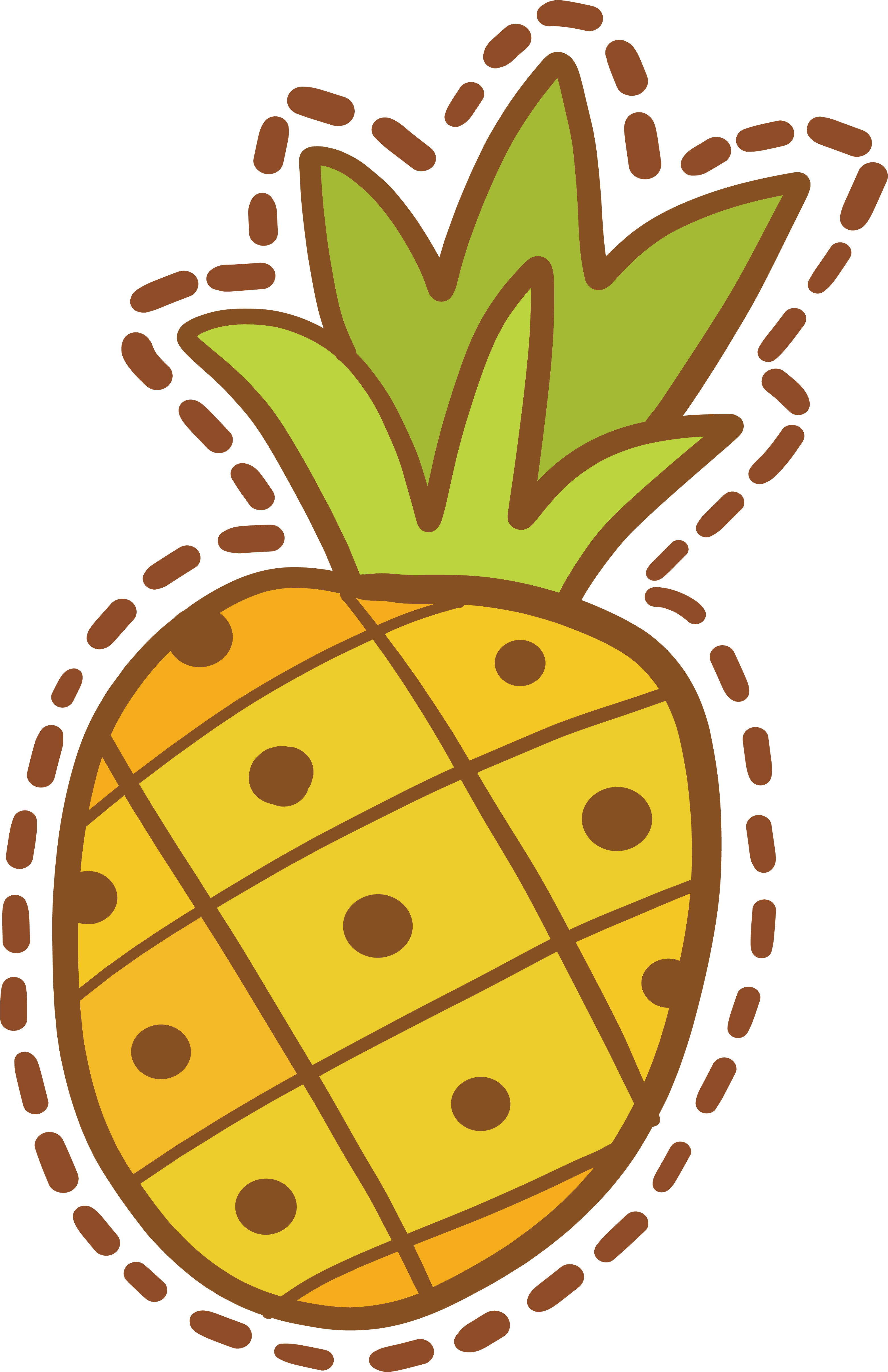 Pineapple Sticker Design - Sticker De Piña (3127x4833)