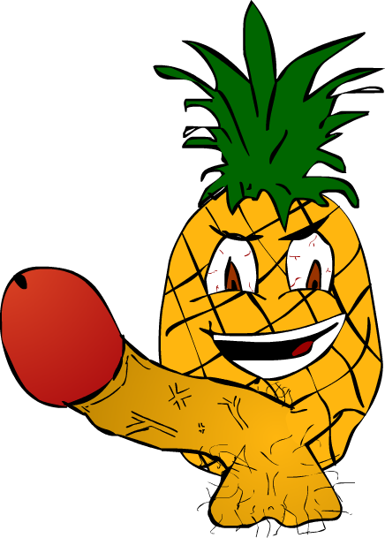 And Here's A Pineapple With A Veiny Penis - Penis In A Pineapple (436x609)