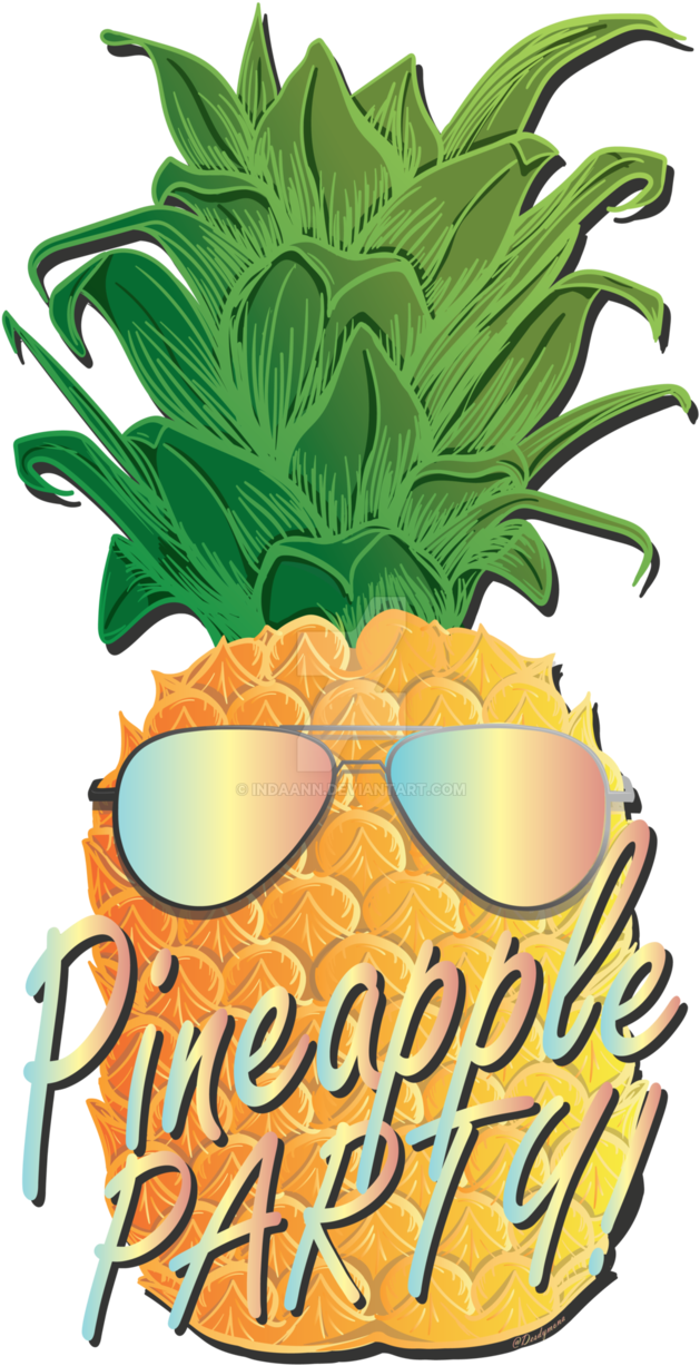 Pineapple-sunglasses By Indaann - Drawing (646x1235)
