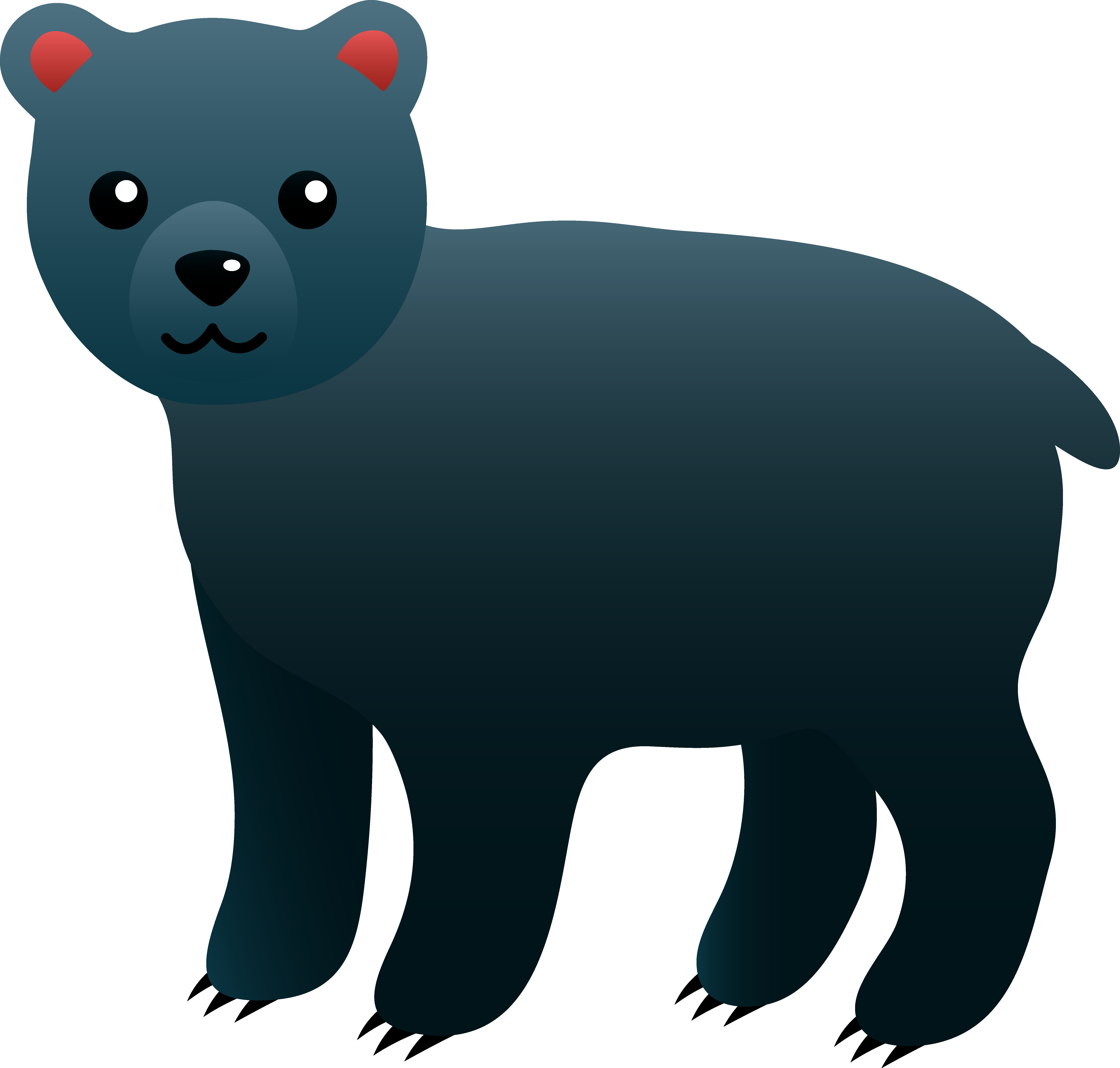 Black Bear Clip Art Free - American Black Bear Clipart (6342x6048)