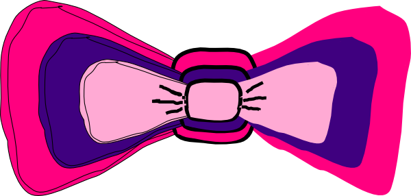 Multi Layer Bow Tie Clip Art At Clker - Bow Tie (600x286)