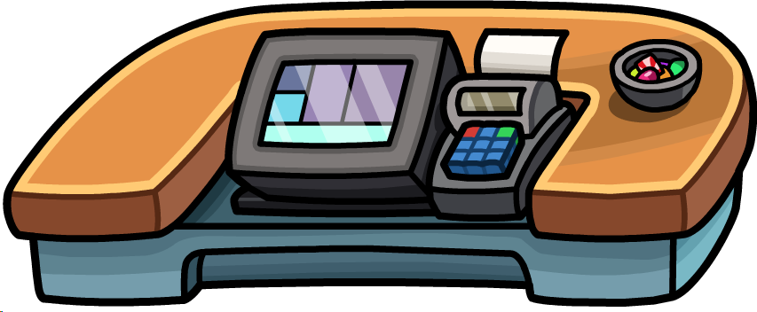 Puffle Hotel Roof Cash Register - History The Cash Register (853x352)