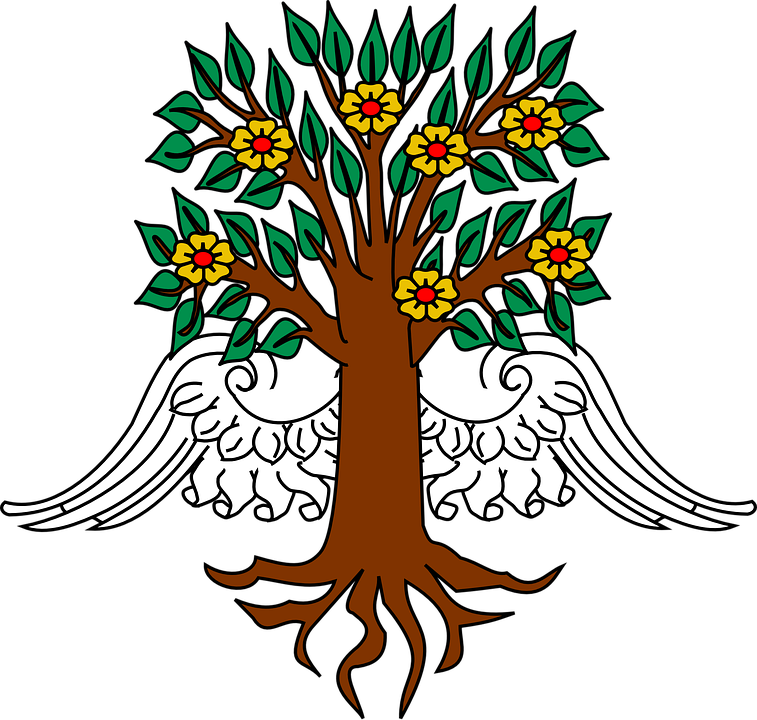 Tree Roots Cliparts 13, Buy Clip Art - Wings And Tree (757x720)