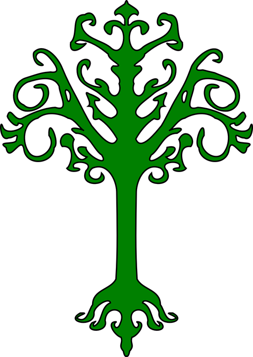 Heraldic Clipart 22, Buy Clip Art - Arbre Héraldique (511x720)