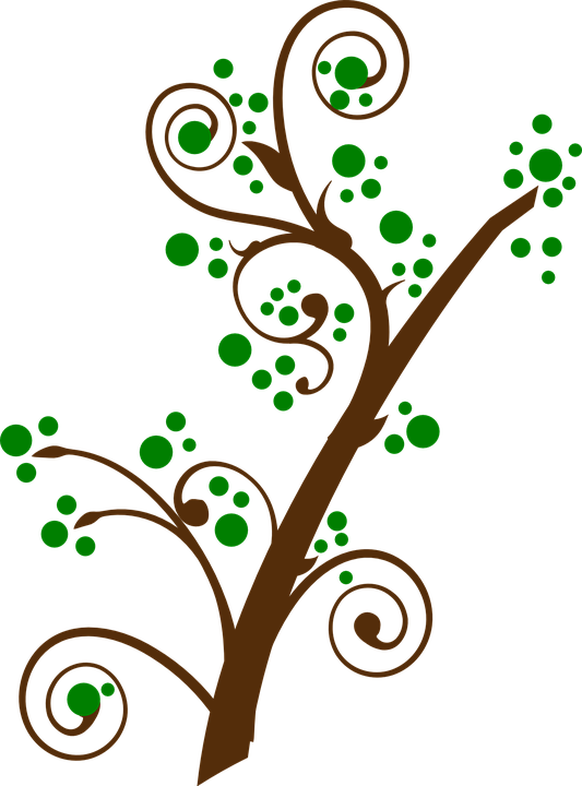 Bloom Tree Cliparts 25, Buy Clip Art - Tree Branches With Leaves Clipart (533x720)