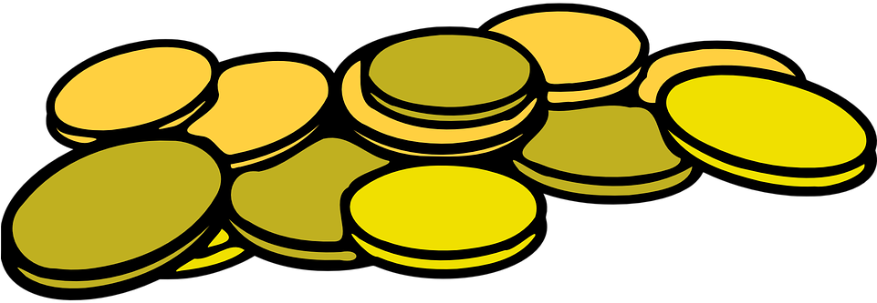 Bank Register Cliparts 29, Buy Clip Art - Gold Coins Clip Art (960x480)