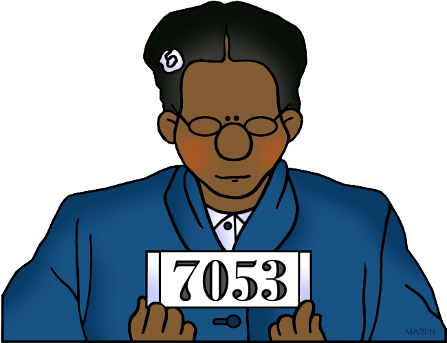 Black History Month Clip Art By Phillip Martin, Rosa - Clipart Rosa Parks Jail (684x525)