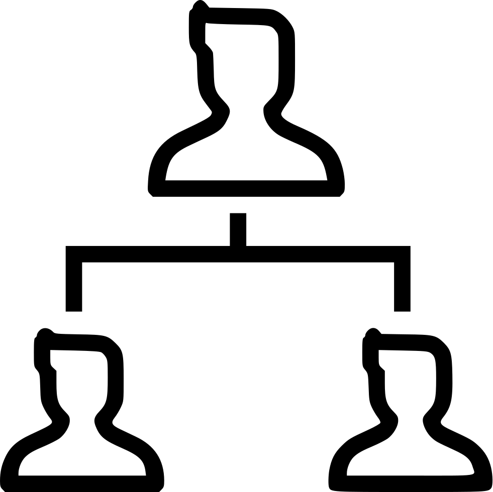 Company Organization Structure Hierarchy Leader Subordinates - Company Structure Icon Png (981x980)