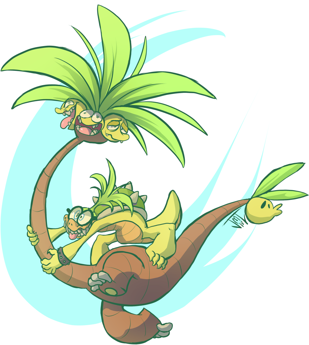 Alola Exeggutor Iggy Koopa Exeggutor Koopaling Pokemon - Alola Exeggutor (1099x1186)