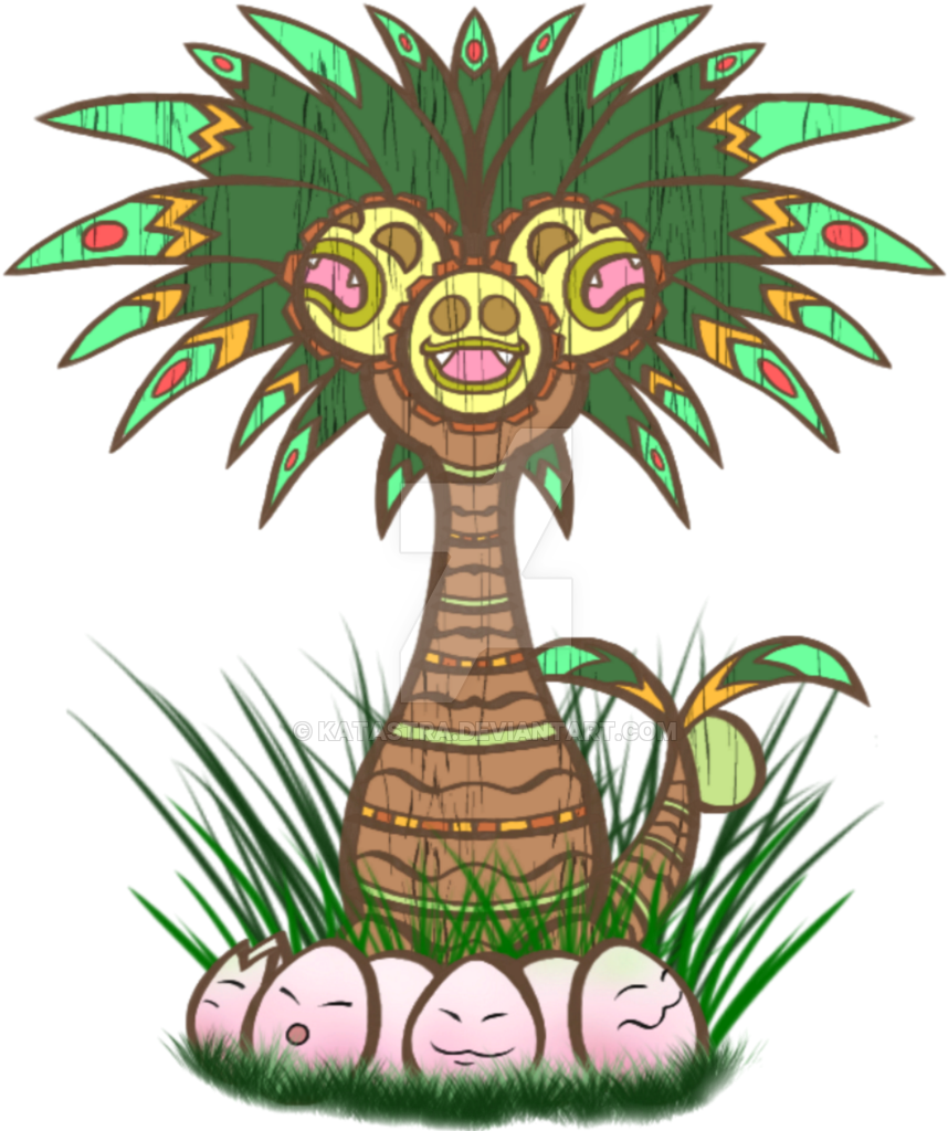 Tiki Exeggutor By Katastra Tiki Exeggutor By Katastra - Alolan Exeggutor Gen 4 (1024x1024)