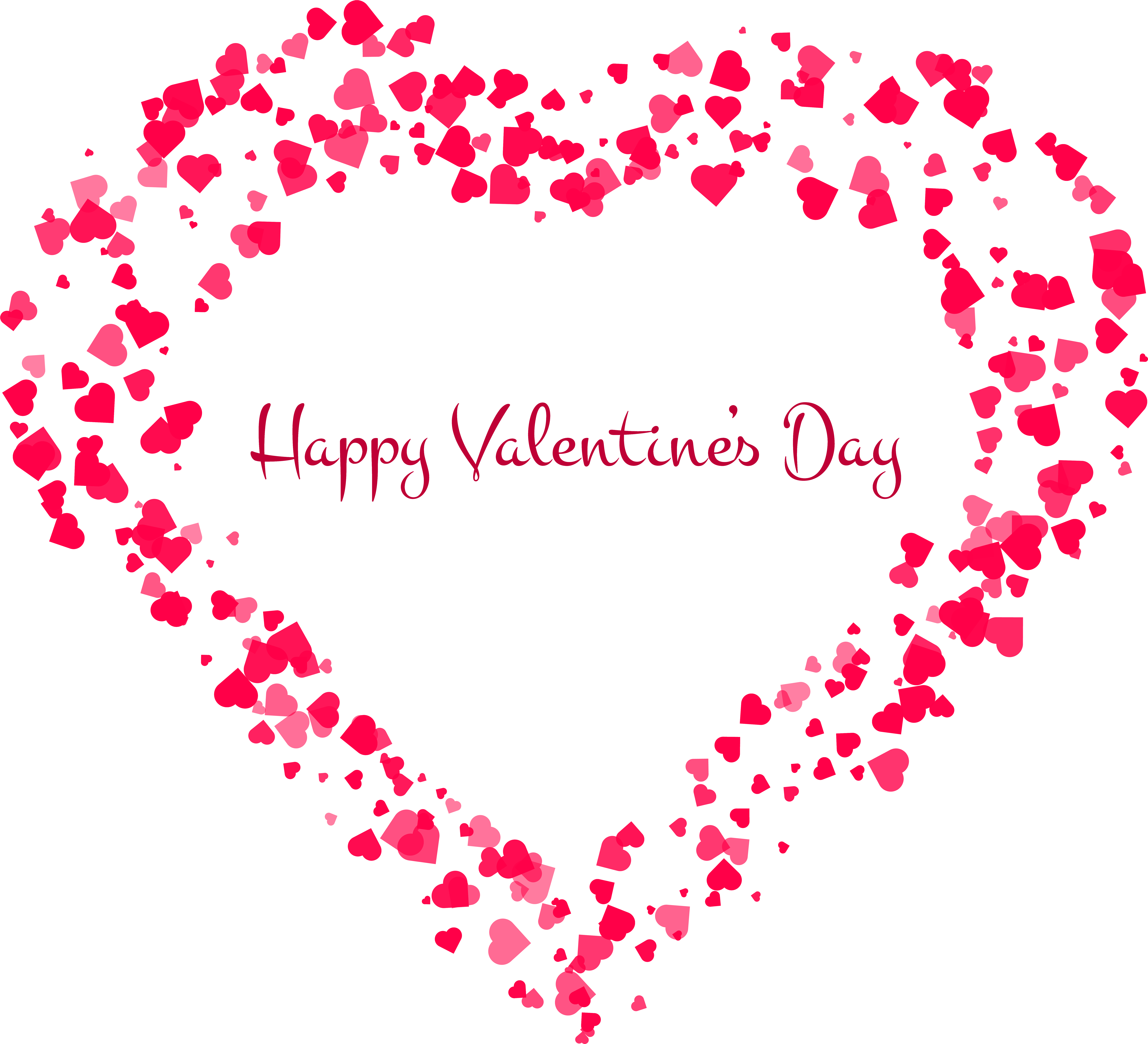 Happy Valentine's Day Decorative Heart Transparent - Happy Valentine's Day Decorative Heart Transparent (8000x7272)