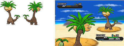 Thecynicalpoet 40 0 Alolan Exeggutor Sprite By Thecynicalpoet - Exeggutor (538x226)