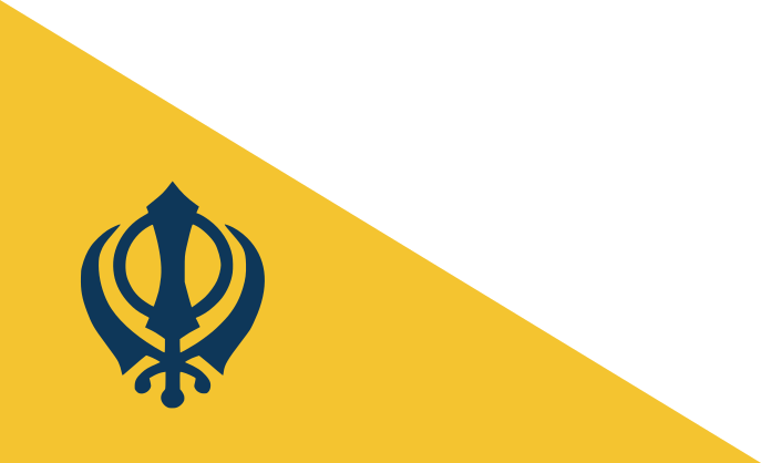 687px Nishan Sahib - Flag Of Punjab India (687x418)
