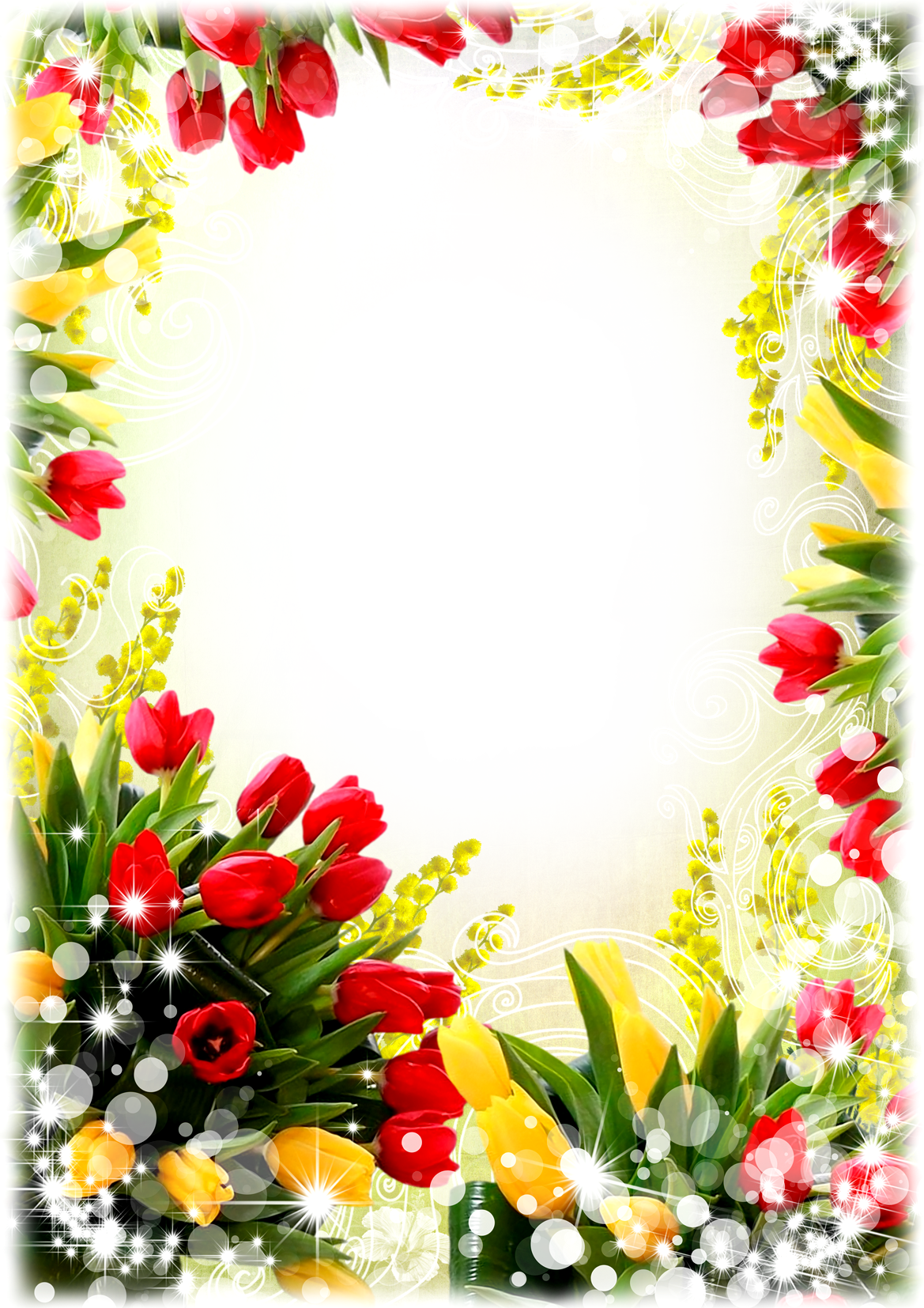 Nice Flower Frame Png - Flower Frame Png (1169x1654)
