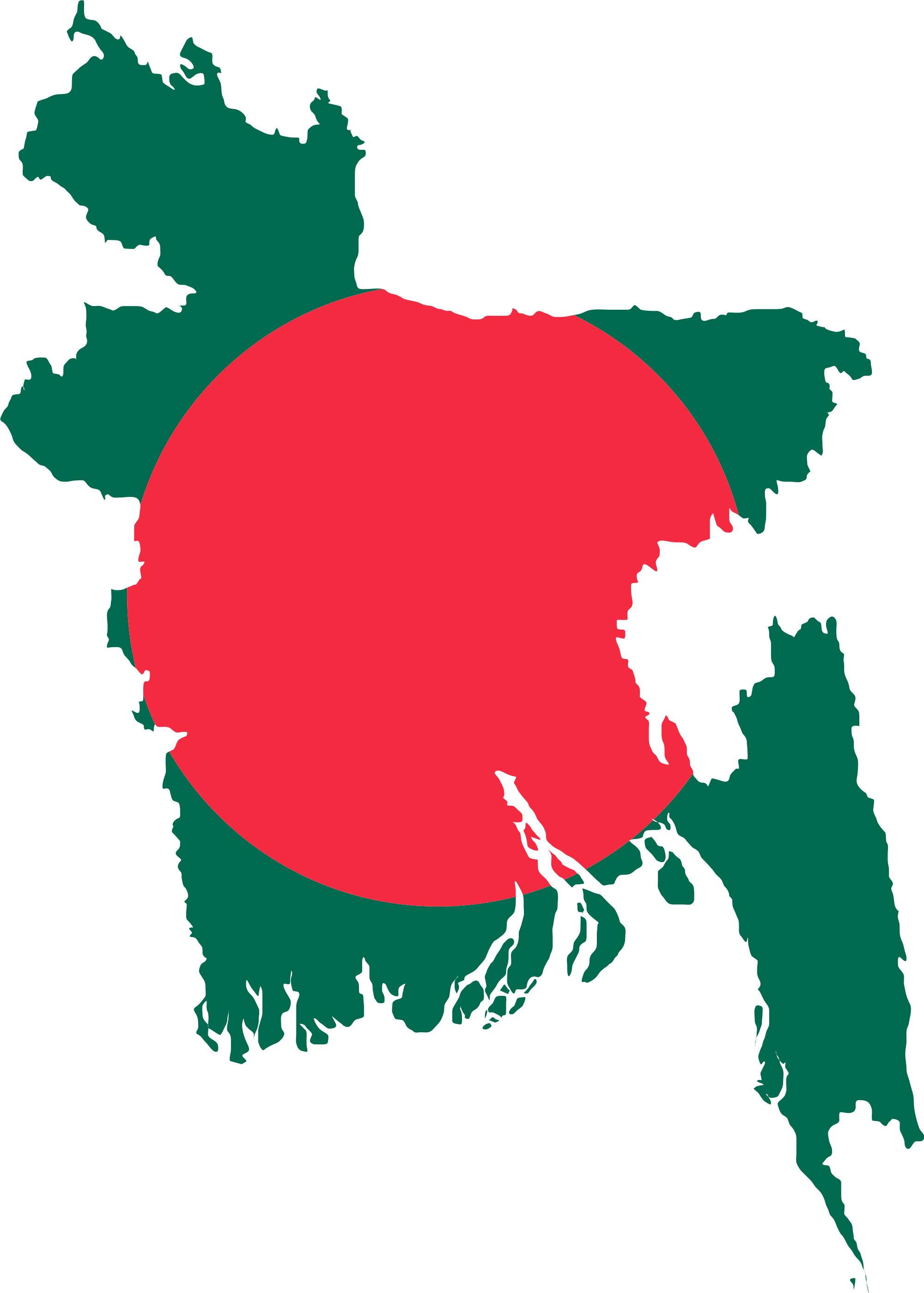 Bangladesh Map Vector (2000x2797)