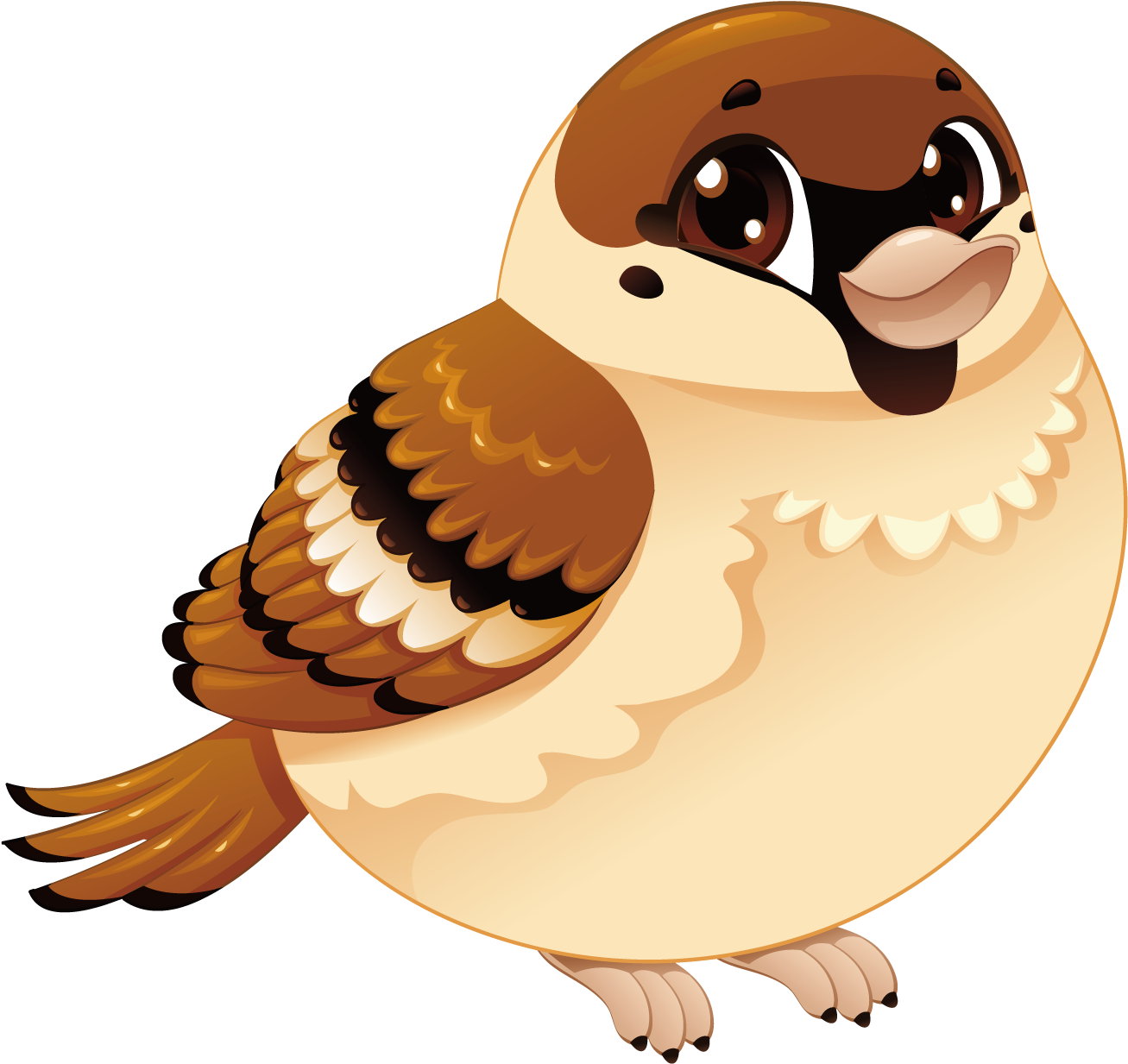 House Sparrow Bird Cartoon - Sparrow Cartoon (1500x1500)