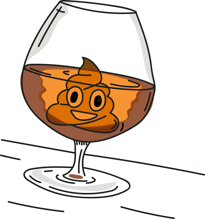 Sparrow Droppings In Brandy - Wine Glass (691x739)