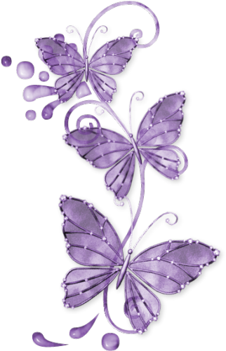 "welcome To My Midnight Garden~" - Purple Butterfly (337x500)