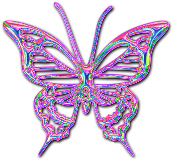Neon Clipart Butterfly - Butterfly Neon Png (540x380)