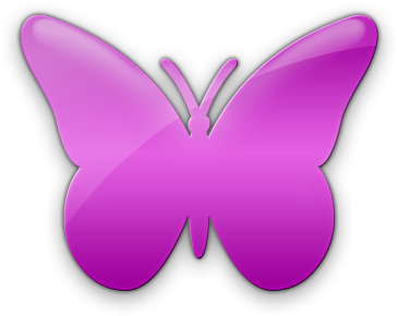 Event Management Services - Butterfly Icon Purple Glossy (420x420)