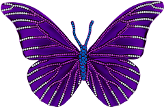 Purple Butterfly Brooch - Papilio Machaon (384x375)