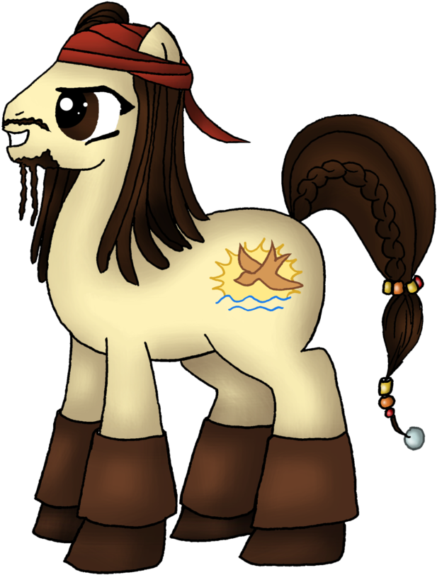 Jack Sparrow Pony By Misscandida - Jack Sparrow As A Pony (900x856)
