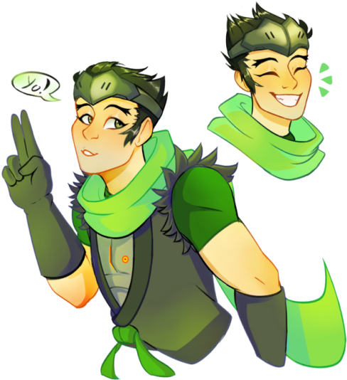 Sparrow - Genji Tumblr Art (500x573)