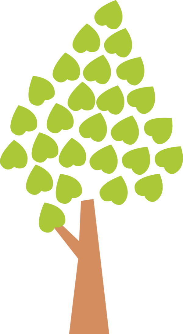 Leafy Green Tree - Family Tree Two Generations (600x1092)