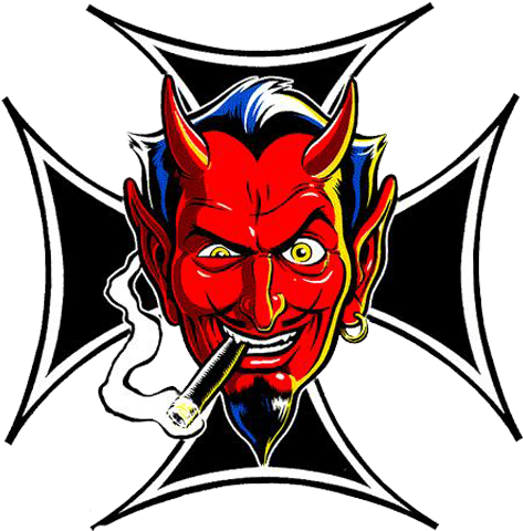 Libra Tattoos Designs High Quality Photos And Flash - Iron Cross Devil (480x480)