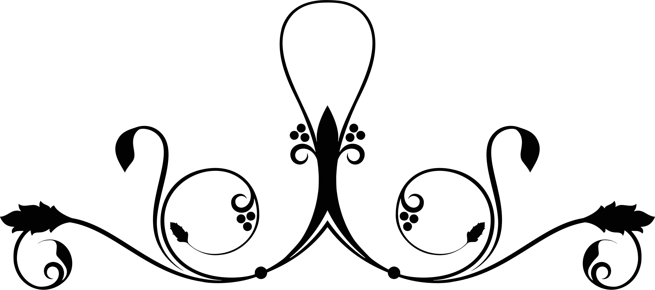 Ornament Design - Flourish Clip Art (2286x1013)