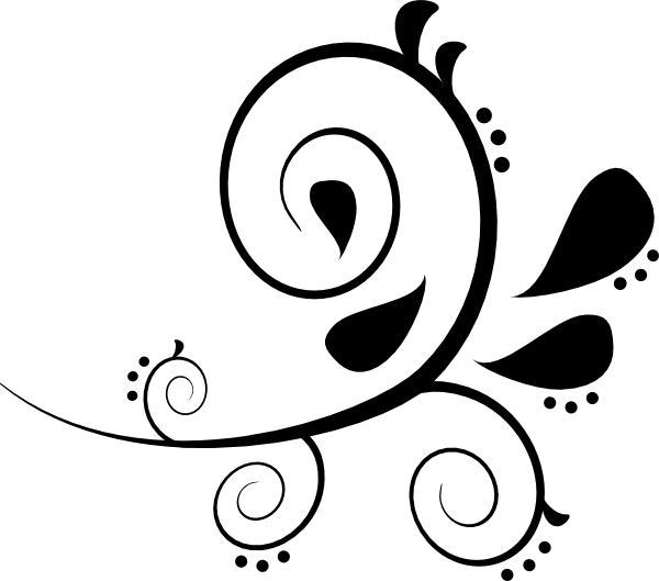 Black - Free Paisley Clip Art (640x480)