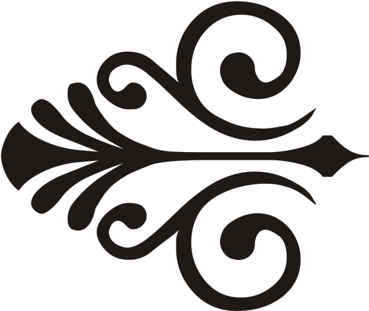 Fine Ornament Black L - Ornaments Black And White (546x480)