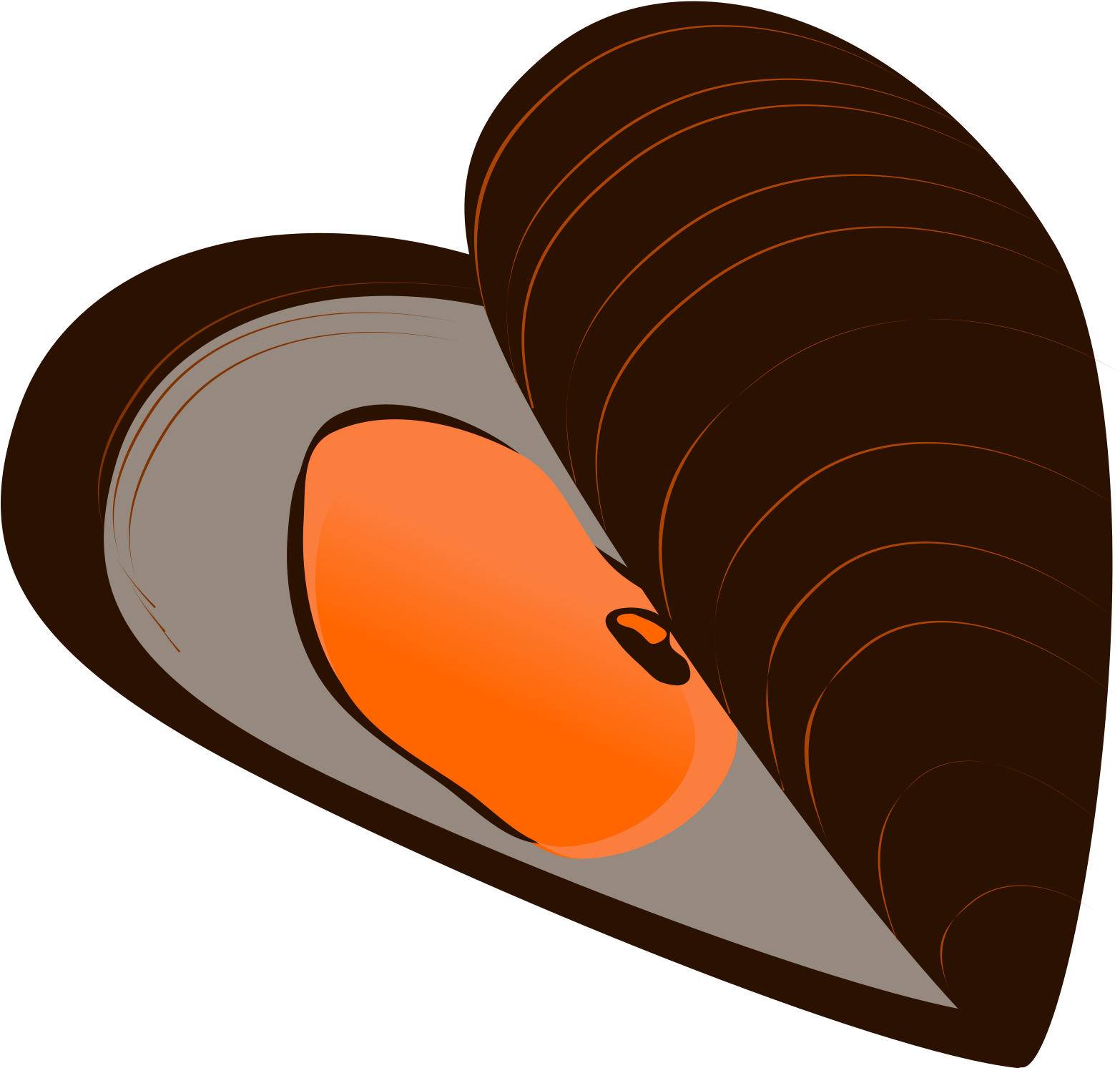 Blue Mussel Oyster Clam Clip Art - Mussel Png (2400x1613)