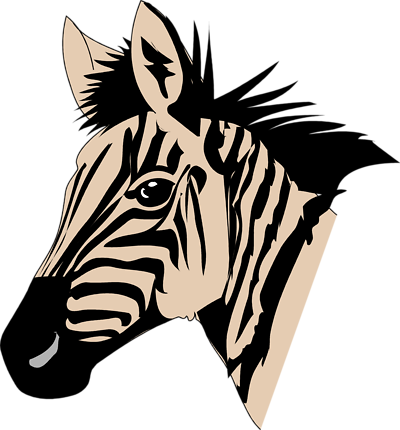 Clipart Info - Head Zebra (400x430)