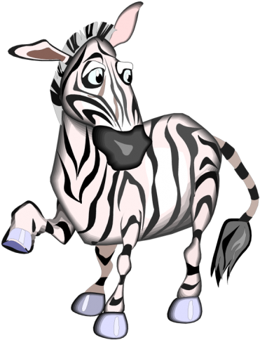 Free Zebra Clipart - Cute Zebra Tile Coaster (400x496)