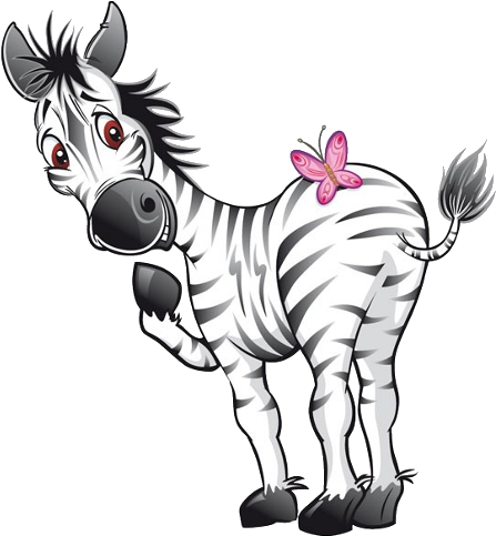 Cartoon Zebra (500x500)