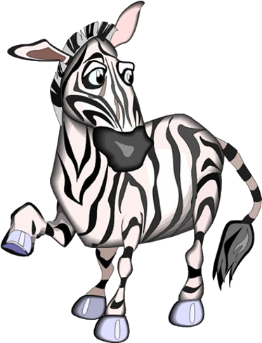 Zebra-clipart - Cute Zebra Tile Coaster (500x500)