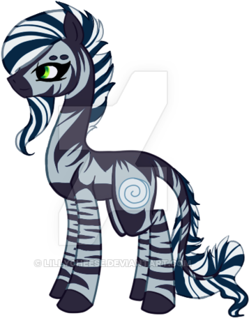 Ondinea By Glitteronin - Zebra Mlp Oc (400x532)