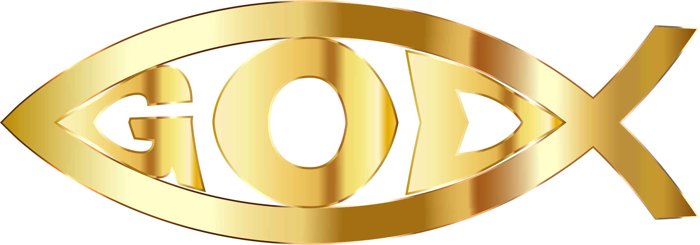 Gold Fish Clipart Big Fish - Portable Network Graphics (2325x814)